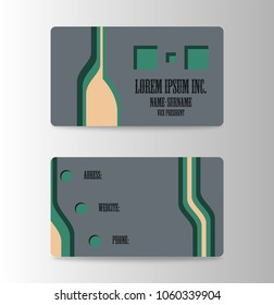 Vector abstract creative business cards (set template)