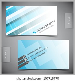 Vector abstract creative business cards (set template)