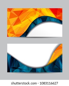 Vector abstract creative business cards
