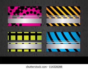 Vector abstract creative business cards