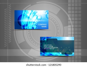 Vector abstract creative business cards (set template)