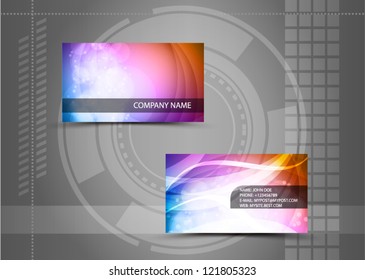 Vector abstract creative business cards (set template)