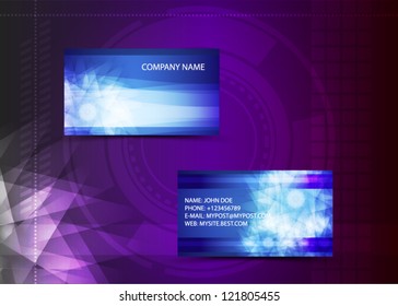 Vector abstract creative business cards (set template)