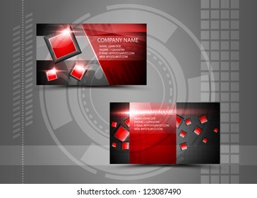 Vector abstract creative business cards (set template)