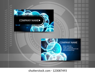 Vector abstract creative business cards (set template)