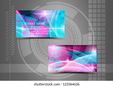 Vector abstract creative business cards (set template)