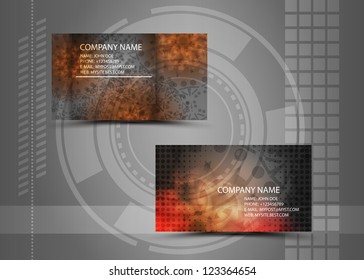 Vector abstract creative business cards (set template)