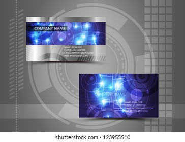 Vector abstract creative business cards (set template)