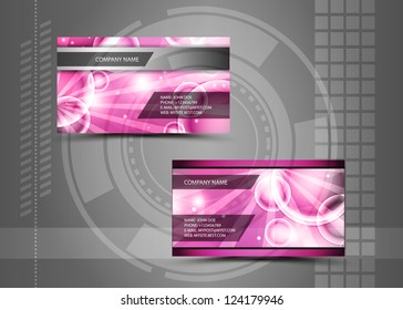 Vector abstract creative business cards (set template)