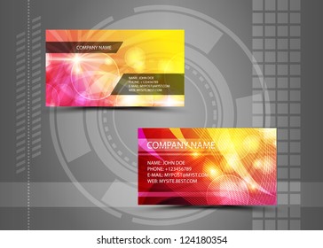 Vector abstract creative business cards (set template)