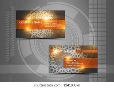 Vector abstract creative business cards (set template)