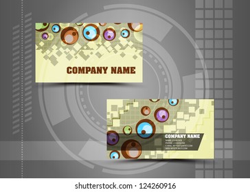 Vector abstract creative business cards (set template)