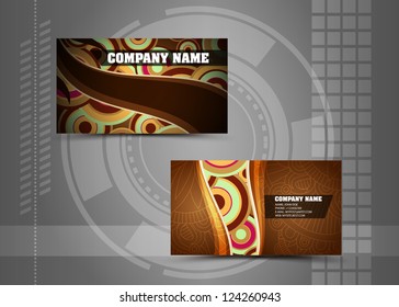 Vector abstract creative business cards (set template)