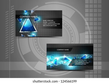 Vector abstract creative business cards (set template)