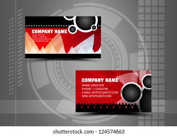 Vector abstract creative business cards (set template)
