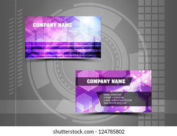 Vector abstract creative business cards (set template)