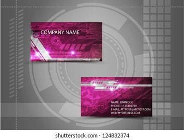 Vector abstract creative business cards (set template)