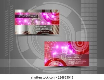 Vector abstract creative business cards (set template)