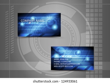 Vector abstract creative business cards (set template)
