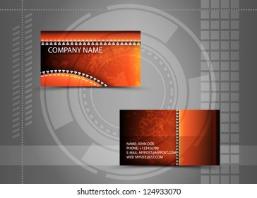 Vector abstract creative business cards (set template)