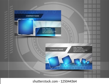 Vector abstract creative business cards (set template)
