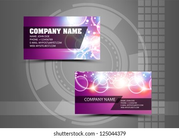 Vector abstract creative business cards (set template)