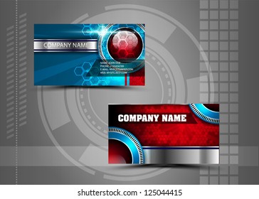 Vector abstract creative business cards (set template)