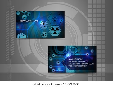 Vector abstract creative business cards (set template)