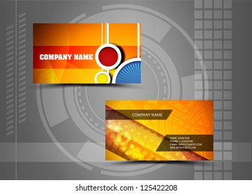 Vector abstract creative business cards (set template)