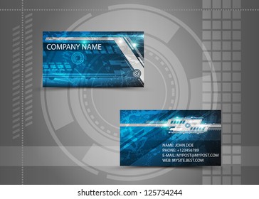 Vector abstract creative business cards (set template)