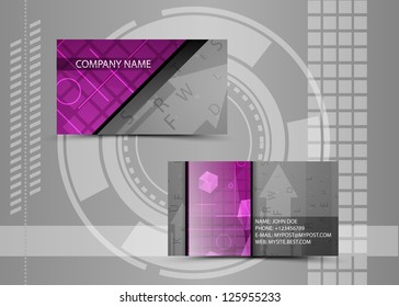Vector abstract creative business cards (set template)