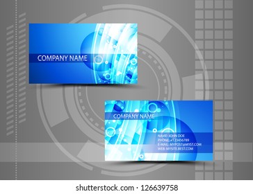 Vector abstract creative business cards (set template)