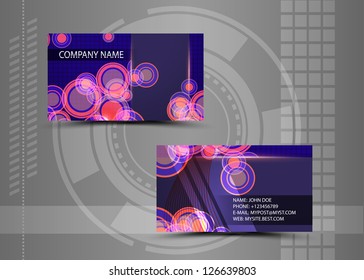 Vector abstract creative business cards (set template)