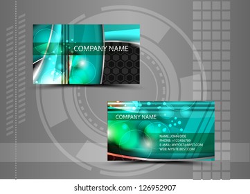 Vector abstract creative business cards (set template)