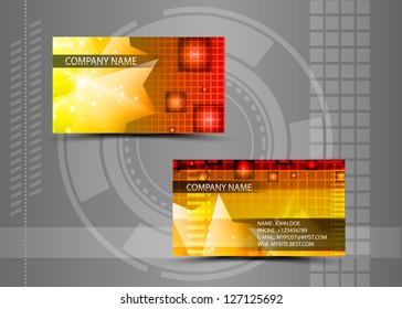 Vector abstract creative business cards (set template)