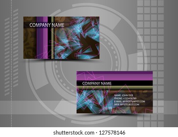Vector abstract creative business cards (set template)