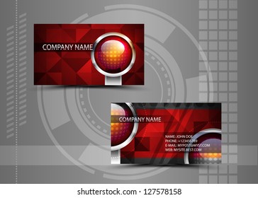 Vector abstract creative business cards (set template)