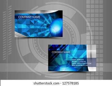 Vector abstract creative business cards (set template)