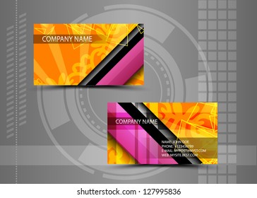 Vector abstract creative business cards (set template)