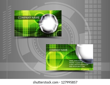 Vector abstract creative business cards (set template)