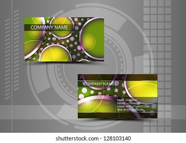 Vector abstract creative business cards (set template)