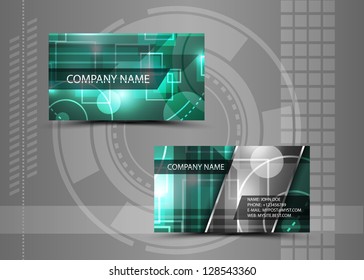 Vector abstract creative business cards (set template)