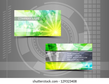 Vector abstract creative business cards (set template)