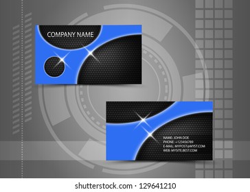 Vector abstract creative business cards (set template)