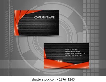 Vector abstract creative business cards (set template)