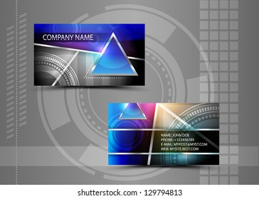 Vector abstract creative business cards (set template)