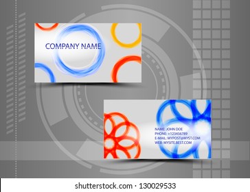 Vector abstract creative business cards (set template)