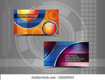 Vector abstract creative business cards (set template)