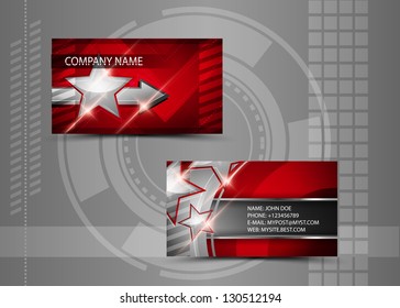 Vector abstract creative business cards (set template)