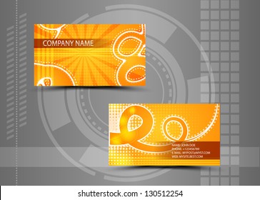 Vector abstract creative business cards (set template)